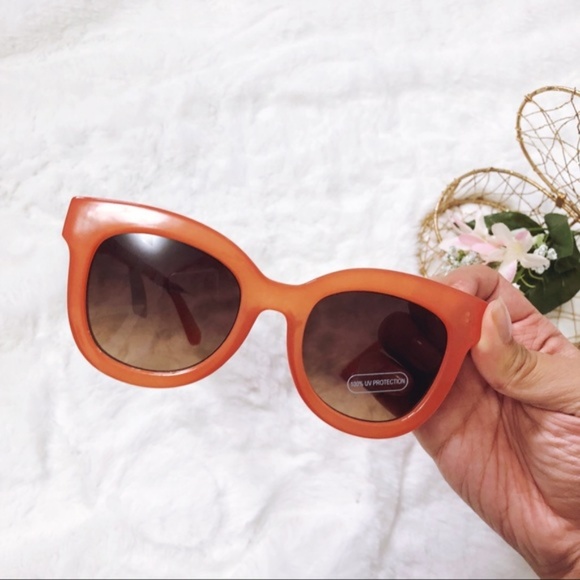 LOFT Apricot Pink Pastel Cateye Sunglasses - Picture 7 of 8